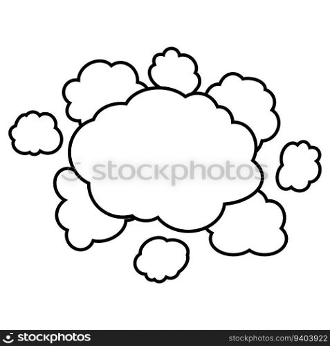 Cloud vape smoke, bubble art pop poster cartoon sky frame