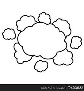 Cloud vape smoke, bubble art pop poster cartoon sky frame