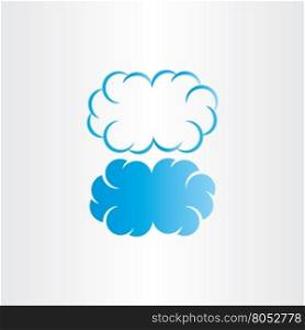 cloud vector frame icon background