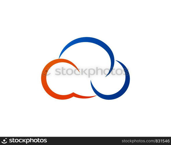 cloud vector logo template design vector
