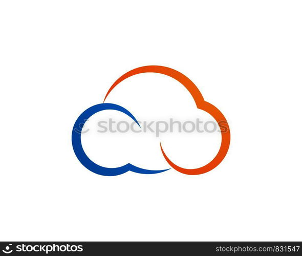 cloud vector logo template design vector