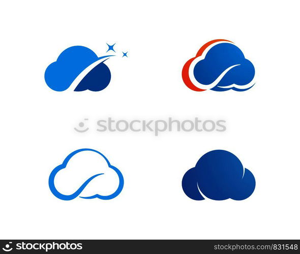 cloud vector logo template design vector