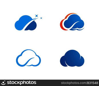 cloud vector logo template design vector