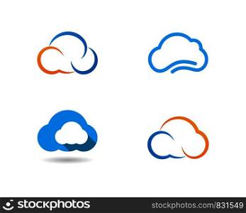 cloud vector logo template design vector
