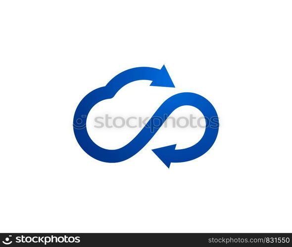 cloud vector logo template design vector