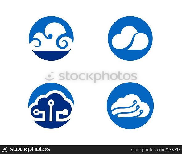 cloud vector logo template design vector . Cloud logo template