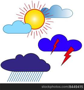 cloud weather. Colorful weather. Vector illustration. Stock image. EPS 10.. cloud weather. Colorful weather. Vector illustration. Stock image. 