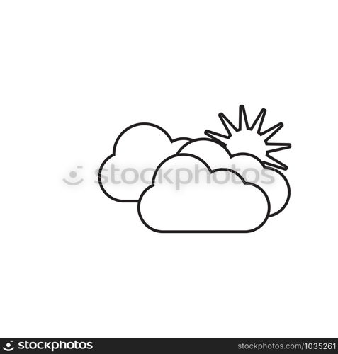 Cloud Weather Icon Black White Outline Fill