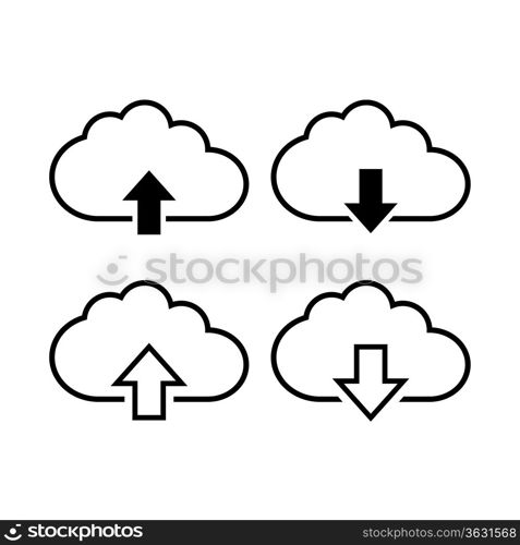 Cloud with arrow icon