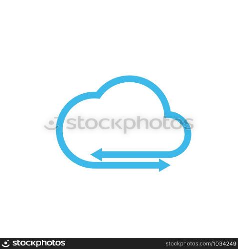 cloud with arrow vector icon design template