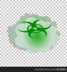 Cloud with biohazard symbol isometric icon 3d on a transparent background vector illustration. Cloud with biohazard symbol isometric icon
