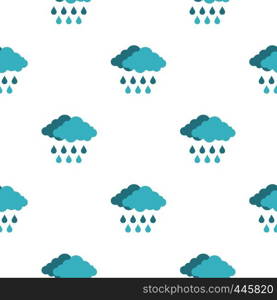 Cloud with rain pattern seamless background in flat style repeat vector illustration. Cloud with rain pattern seamless