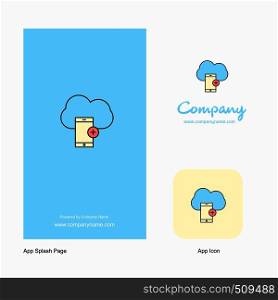 Cloud with smart phone Company Logo App Icon and Splash Page Design. Creative Business App Design Elements