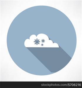 cloud with snowfall icon. Flat modern style vector illustration