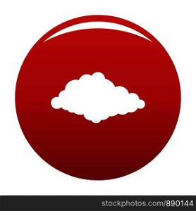 Cloudiness icon. Simple illustration of cloudiness vector icon for any design red. Cloudiness icon vector red