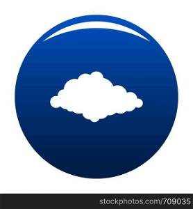 Cloudiness icon vector blue circle isolated on white background . Cloudiness icon blue vector
