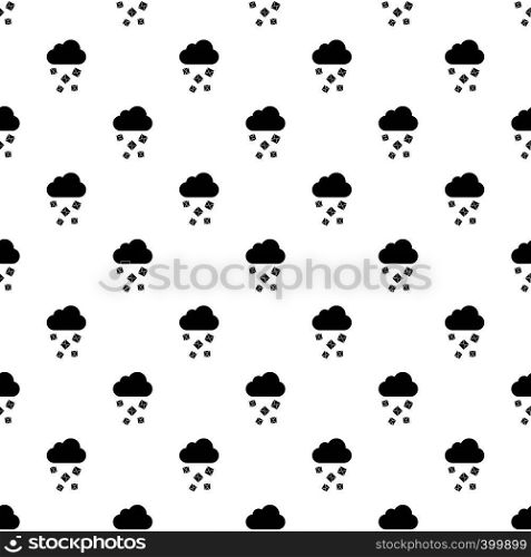 Clouds and hail pattern. Simple illustration of clouds and hail vector pattern for web. Clouds and hail pattern, simple style