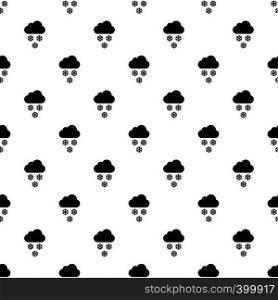 Clouds and snow pattern. Simple illustration of clouds and snow vector pattern for web. Clouds and snow pattern, simple style
