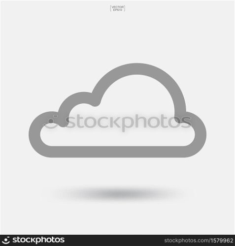 Clouds icon. Cloud storage sign and symbol. Vector illustration.
