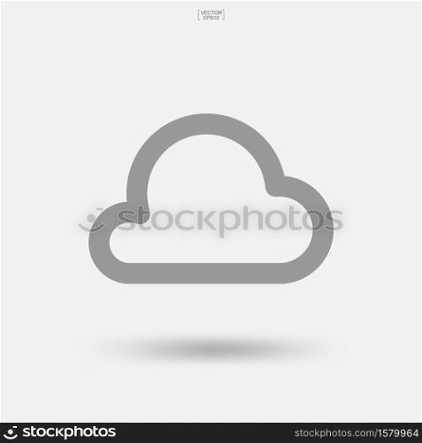 Clouds icon. Cloud storage sign and symbol. Vector illustration.