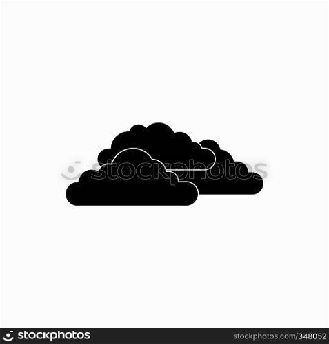 Clouds icon in simple style isolated on white background. Clouds icon, simple style