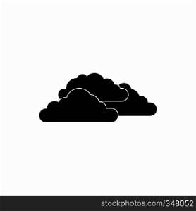 Clouds icon in simple style isolated on white background. Clouds icon, simple style