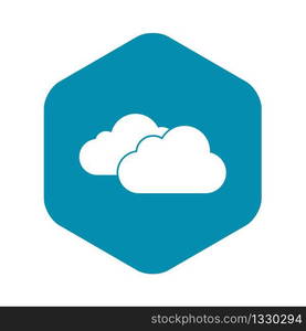 Clouds icon in simple style isolated vector illustration. Clouds icon, simple style