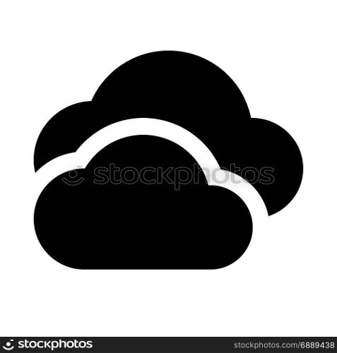 clouds, icon on isolated background