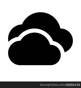 clouds, icon on isolated background