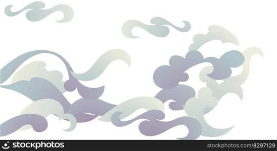 Clouds in asian sty≤design background illustration. Clouds in asian sty≤design background