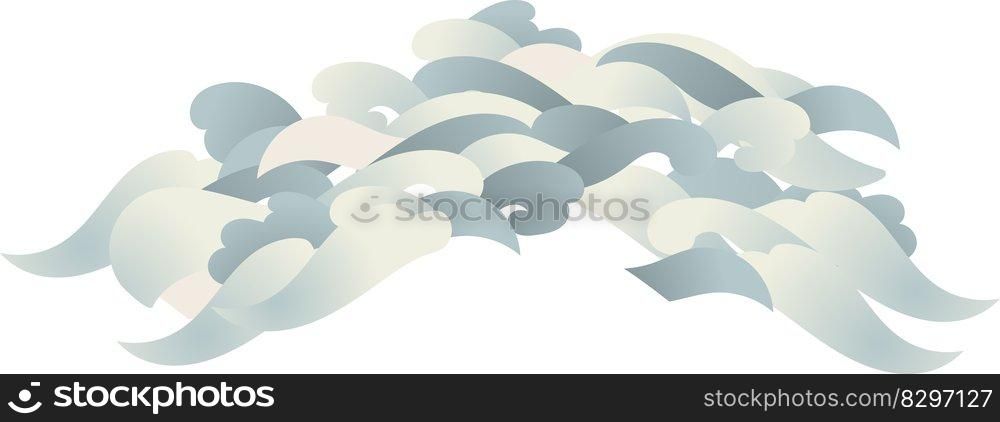 Clouds in asian style design background illustration. Clouds in asian style design background