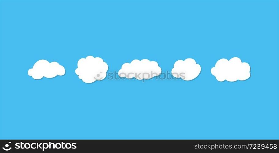 Clouds in draw style on a blue background Vector illustration EPS 10. Clouds in draw style on a blue background. Vector illustration EPS 10