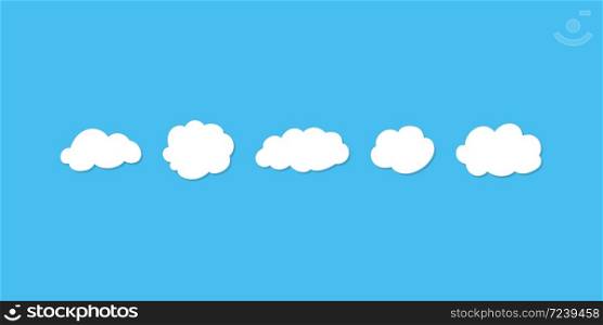 Clouds in draw style on a blue background Vector illustration EPS 10. Clouds in draw style on a blue background. Vector illustration EPS 10