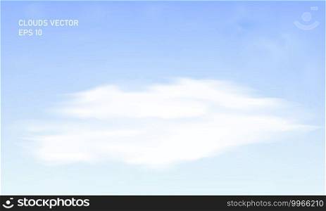 Clouds on blue sky background. vector illustration