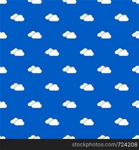 Clouds pattern repeat seamless in blue color for any design. Vector geometric illustration. Clouds pattern seamless blue