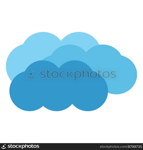 Clouds, vector. Clouds of blue color on a white background.