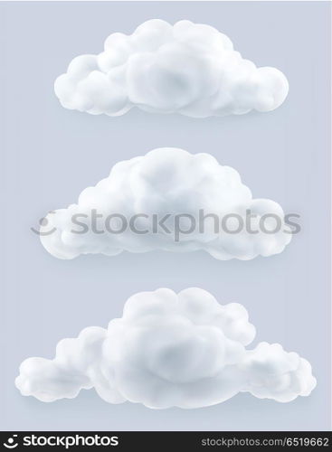 Clouds, vector set