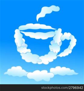 Cloudy cap of tea or coffee