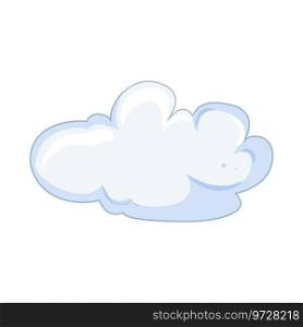 cloudy cloud cartoon. nature weather, space atmosphere, summer cumulus cloudy cloud sign. isolated symbol vector illustration. cloudy cloud cartoon vector illustration
