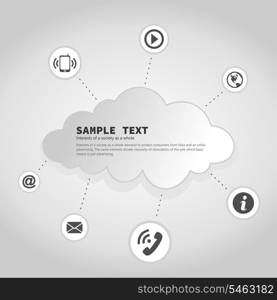 Cloudy communication between people. A vector illustration