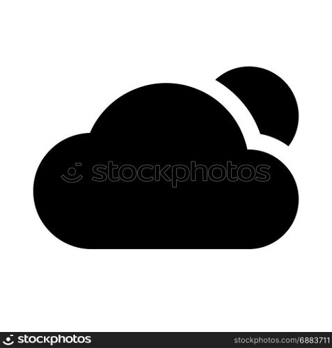 cloudy day, icon on isolated background