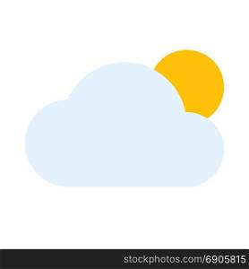 cloudy day, icon on isolated background