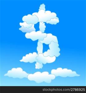 Cloudy dollar symbol
