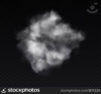 Cloudy effect. Chemistry standing fog and white smoke isolated on transparent background, vector moky steam mist magic pattern clouds texture. Cloudy effect. Chemistry standing fog and white smoke isolated on transparent background, vector clouds texture
