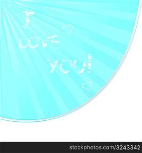 Cloudy I Love You with rays vector illustration