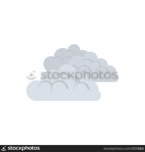 Cloudy icon. Flat color design. Vector illustration.