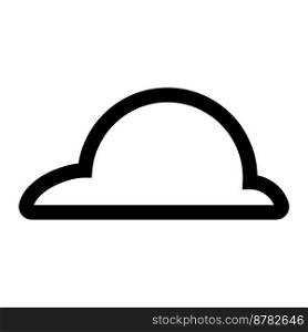 Cloudy icon line isolated on white background. Black flat thin icon on modern outline style. Linear symbol and editable stroke. Simple and pixel perfect stroke vector illustration.