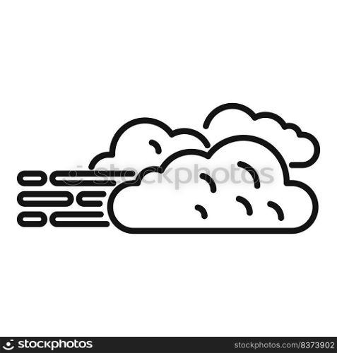 Cloudy icon outline vector. Weather cloud. Forecast storm. Cloudy icon outline vector. Weather cloud