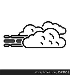Cloudy icon outline vector. Weather cloud. Forecast storm. Cloudy icon outline vector. Weather cloud