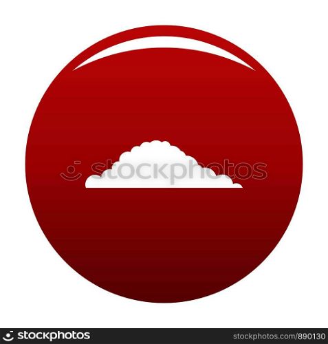 Cloudy icon. Simple illustration of cloudy vector icon for any design red. Cloudy icon vector red